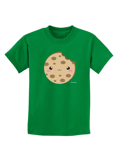 Cute Matching Milk and Cookie Design - Cookie Childrens Dark T-Shirt by TooLoud-Childrens T-Shirt-TooLoud-Kelly-Green-X-Small-Davson Sales