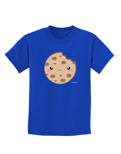 Cute Matching Milk and Cookie Design - Cookie Childrens Dark T-Shirt by TooLoud-Childrens T-Shirt-TooLoud-Royal-Blue-X-Small-Davson Sales