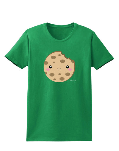 Cute Matching Milk and Cookie Design - Cookie Womens Dark T-Shirt by TooLoud-Womens T-Shirt-TooLoud-Kelly-Green-X-Small-Davson Sales