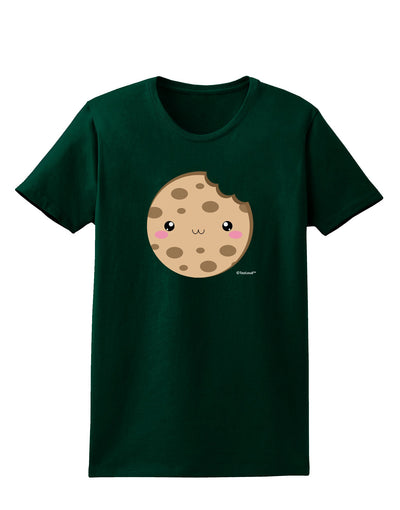 Cute Matching Milk and Cookie Design - Cookie Womens Dark T-Shirt by TooLoud-Womens T-Shirt-TooLoud-Forest-Green-Small-Davson Sales