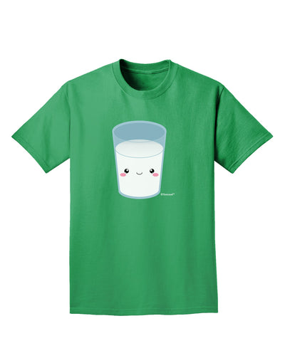 Cute Matching Milk and Cookie Design - Milk Adult Dark T-Shirt by TooLoud-Mens T-Shirt-TooLoud-Kelly-Green-Small-Davson Sales