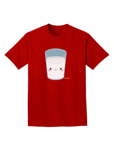 Cute Matching Milk and Cookie Design - Milk Adult Dark T-Shirt by TooLoud-Mens T-Shirt-TooLoud-Red-Small-Davson Sales