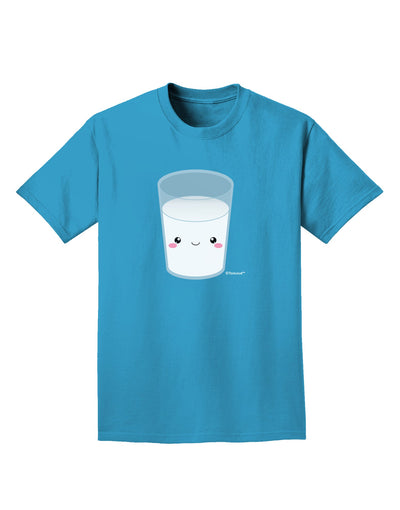 Cute Matching Milk and Cookie Design - Milk Adult Dark T-Shirt by TooLoud-Mens T-Shirt-TooLoud-Turquoise-Small-Davson Sales