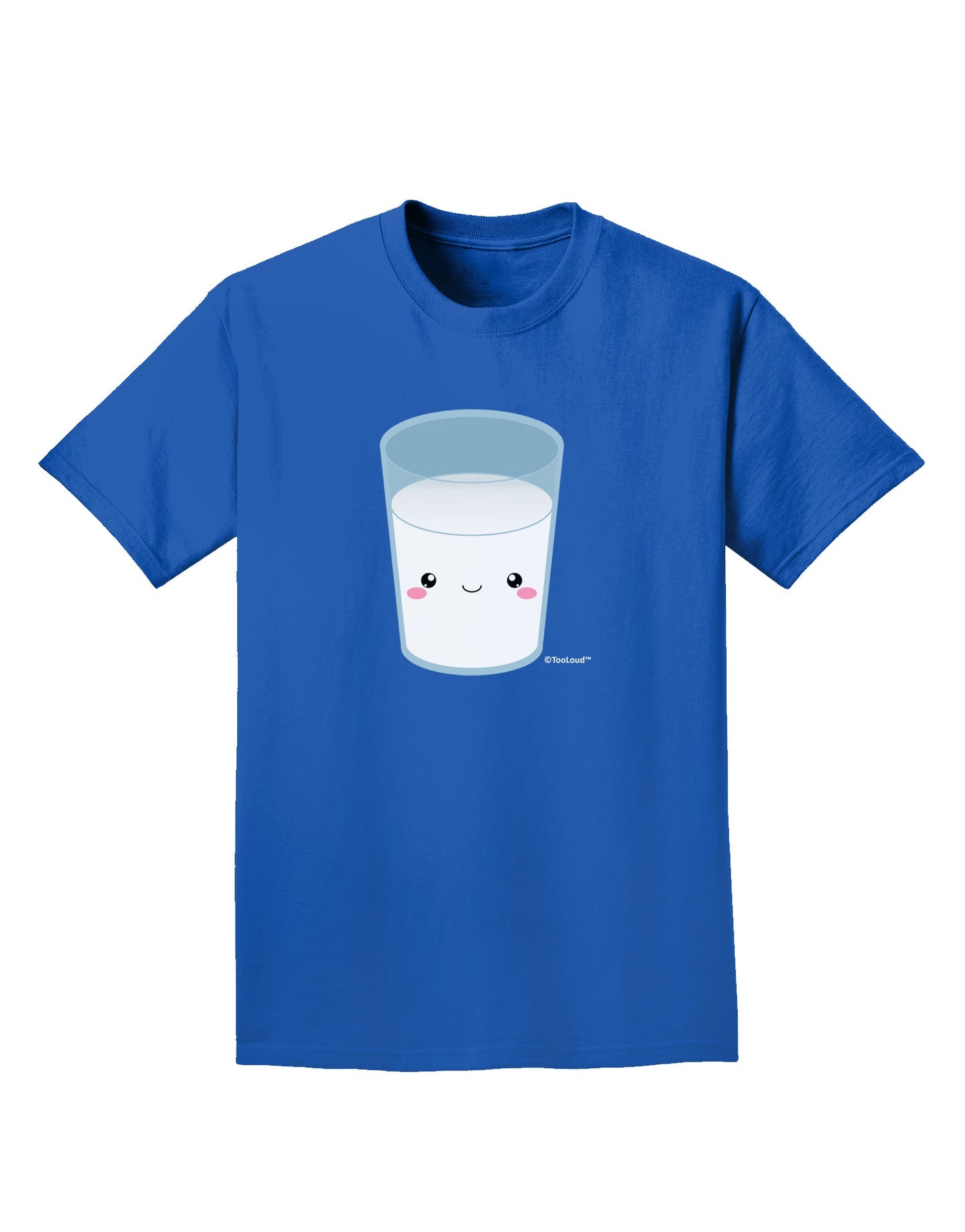 Cute Matching Milk and Cookie Design - Milk Adult Dark T-Shirt by TooLoud-Mens T-Shirt-TooLoud-Royal-Blue-Small-Davson Sales