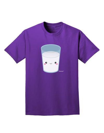 Cute Matching Milk and Cookie Design - Milk Adult Dark T-Shirt by TooLoud-Mens T-Shirt-TooLoud-Purple-Small-Davson Sales