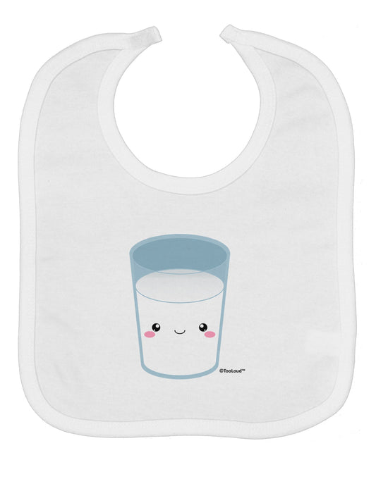 Cute Matching Milk and Cookie Design - Milk Baby Bib by TooLoud