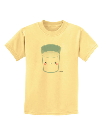 Cute Matching Milk and Cookie Design - Milk Childrens T-Shirt by TooLoud-Childrens T-Shirt-TooLoud-Daffodil-Yellow-X-Small-Davson Sales