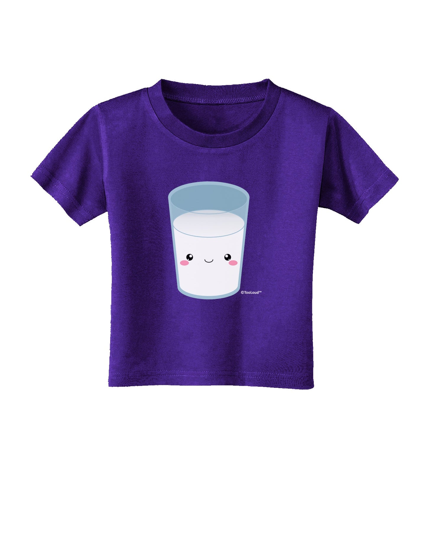 Cute Matching Milk and Cookie Design - Milk Toddler T-Shirt Dark by TooLoud-Toddler T-Shirt-TooLoud-Purple-2T-Davson Sales