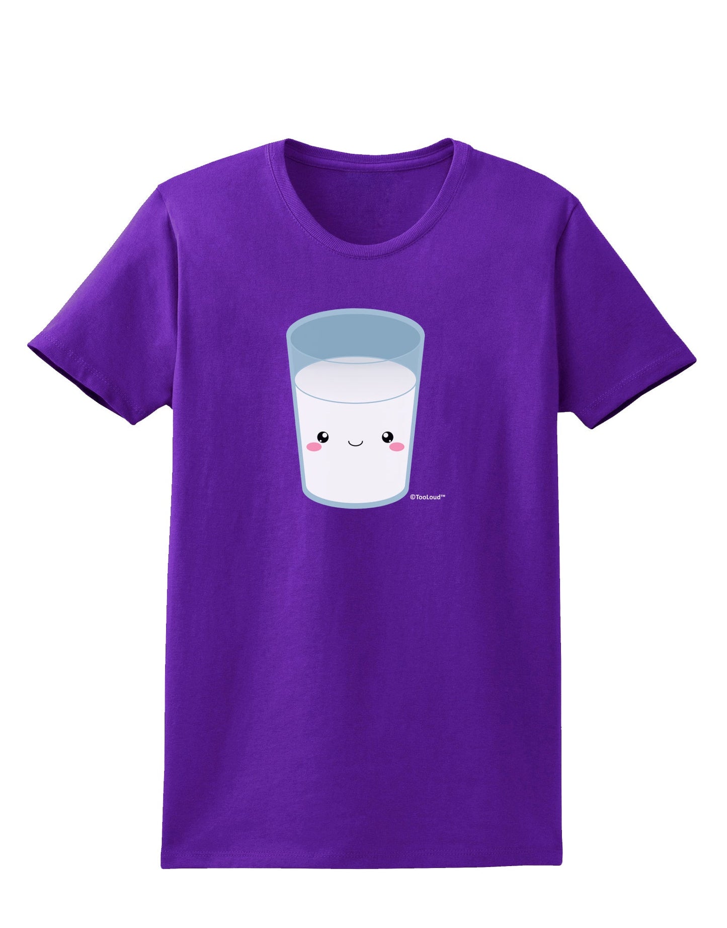 Cute Matching Milk and Cookie Design - Milk Womens Dark T-Shirt by TooLoud-Womens T-Shirt-TooLoud-Purple-X-Small-Davson Sales