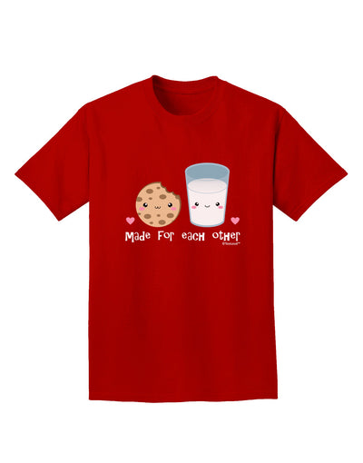 Cute Milk and Cookie - Made for Each Other Adult Dark T-Shirt by TooLoud-Mens T-Shirt-TooLoud-Red-Small-Davson Sales