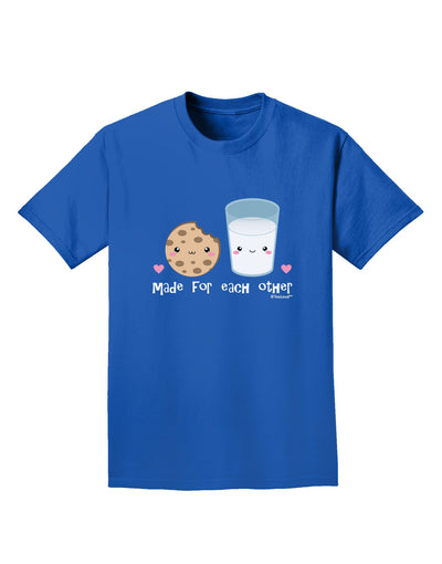 Cute Milk and Cookie - Made for Each Other Adult Dark T-Shirt by TooLoud-Mens T-Shirt-TooLoud-Royal-Blue-Small-Davson Sales