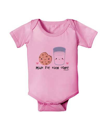 Cute Milk and Cookie - Made for Each Other Baby Romper Bodysuit by TooLoud-Baby Romper-TooLoud-Light-Pink-06-Months-Davson Sales
