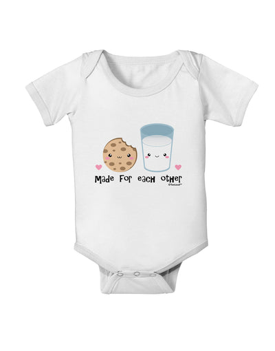 Cute Milk and Cookie - Made for Each Other Baby Romper Bodysuit by TooLoud-Baby Romper-TooLoud-White-06-Months-Davson Sales