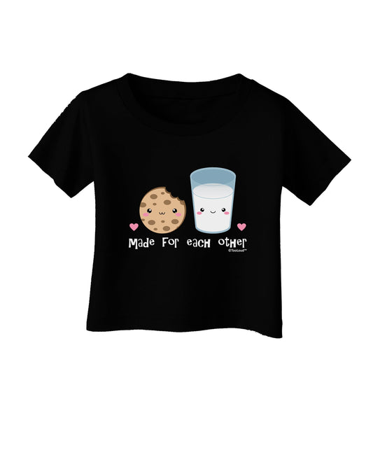 Cute Milk and Cookie - Made for Each Other Infant T-Shirt Dark by TooLoud-Infant T-Shirt-TooLoud-Black-06-Months-Davson Sales