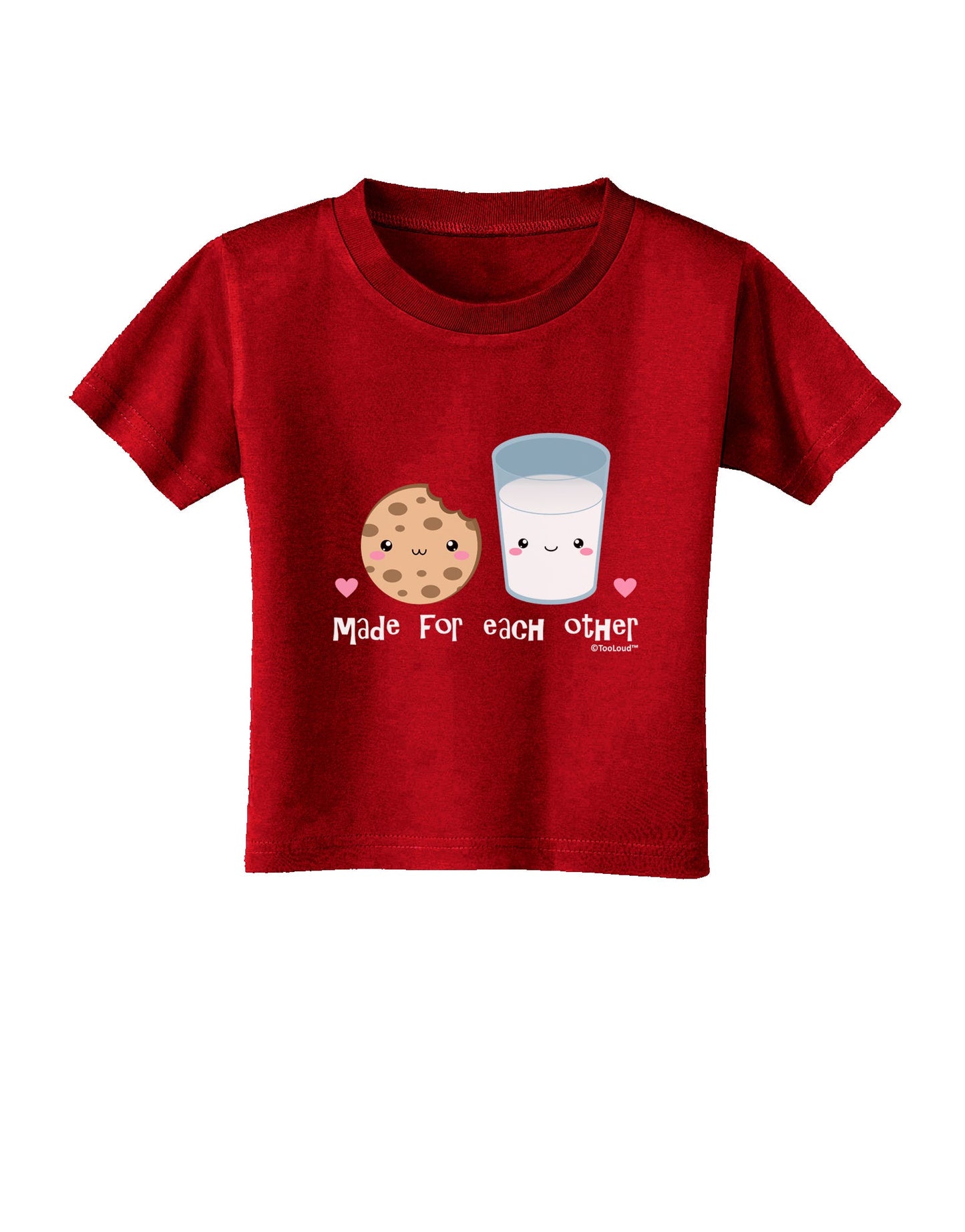 Cute Milk and Cookie - Made for Each Other Toddler T-Shirt Dark by TooLoud-Toddler T-Shirt-TooLoud-Clover-Green-2T-Davson Sales