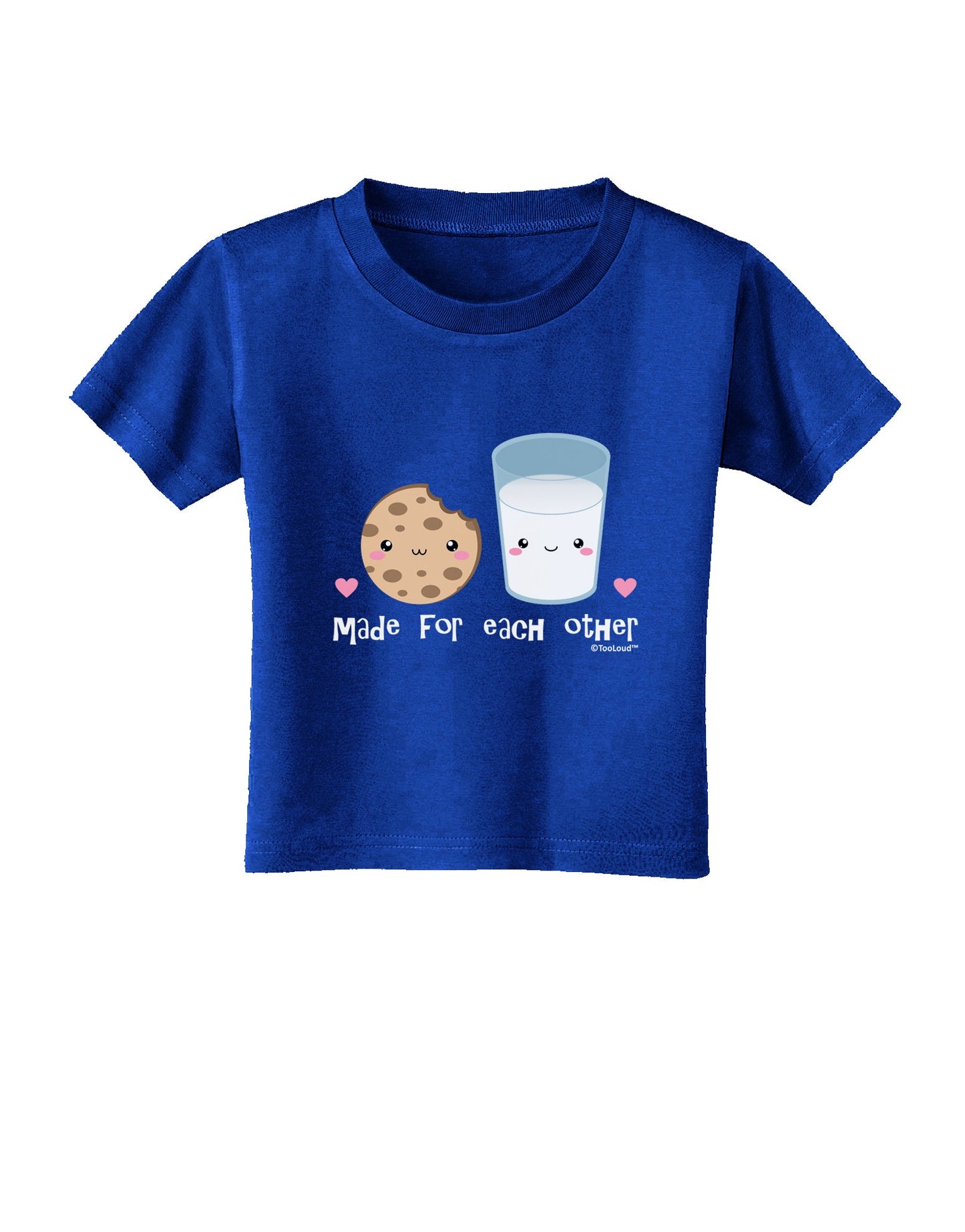 Cute Milk and Cookie - Made for Each Other Toddler T-Shirt Dark by TooLoud-Toddler T-Shirt-TooLoud-Red-2T-Davson Sales
