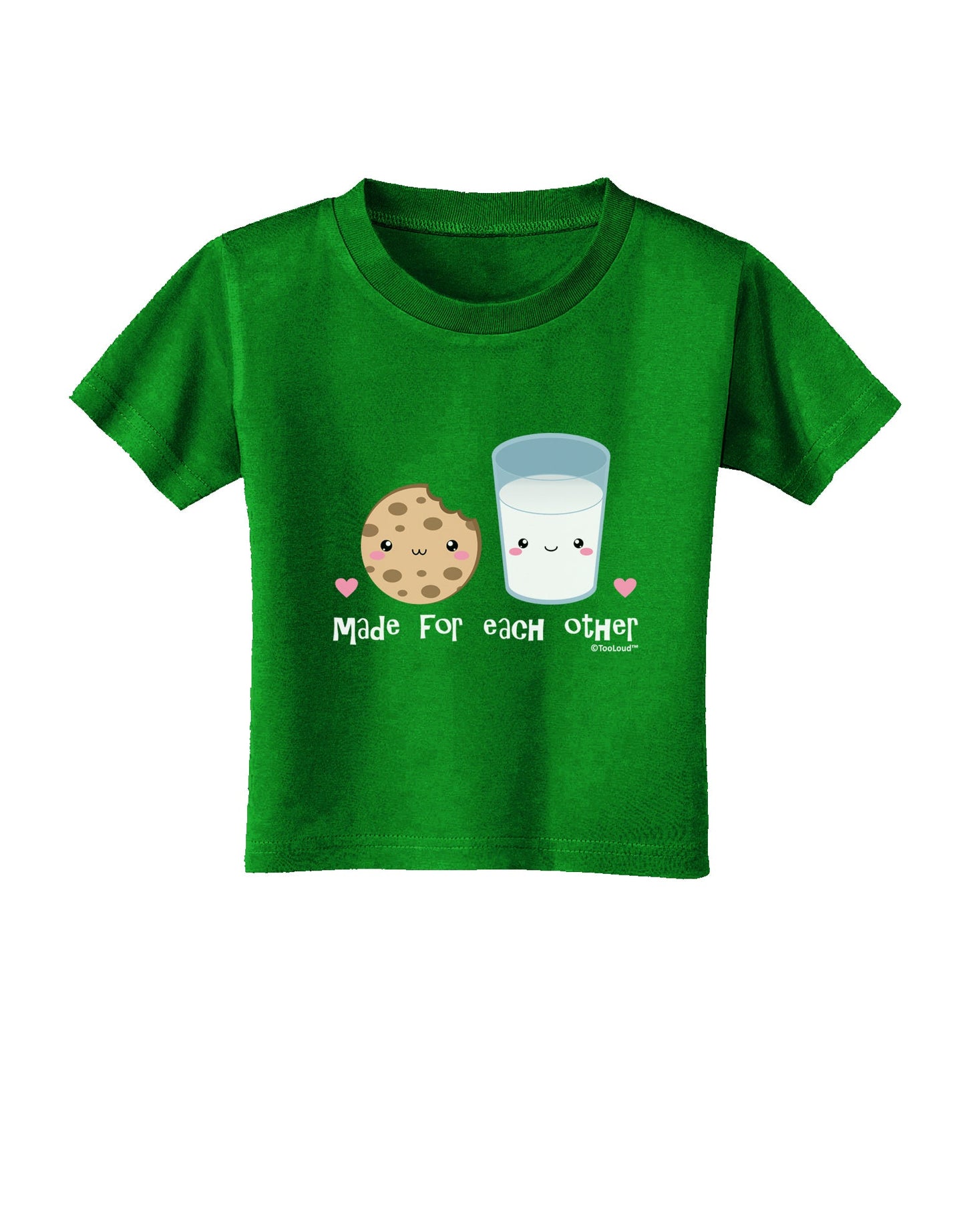 Cute Milk and Cookie - Made for Each Other Toddler T-Shirt Dark by TooLoud-Toddler T-Shirt-TooLoud-Royal-Blue-2T-Davson Sales