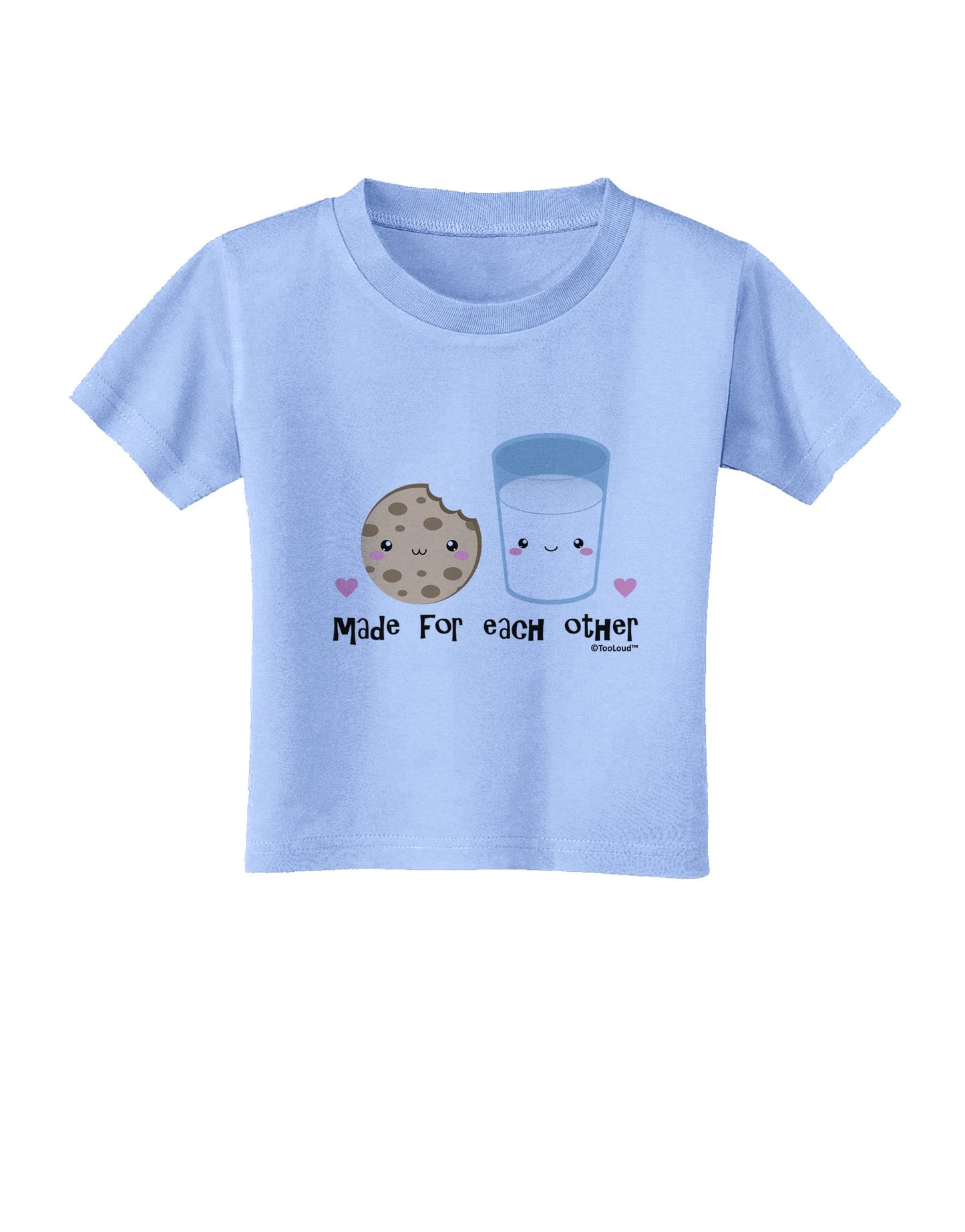 Cute Milk and Cookie - Made for Each Other Toddler T-Shirt by TooLoud-Toddler T-Shirt-TooLoud-Aquatic-Blue-2T-Davson Sales