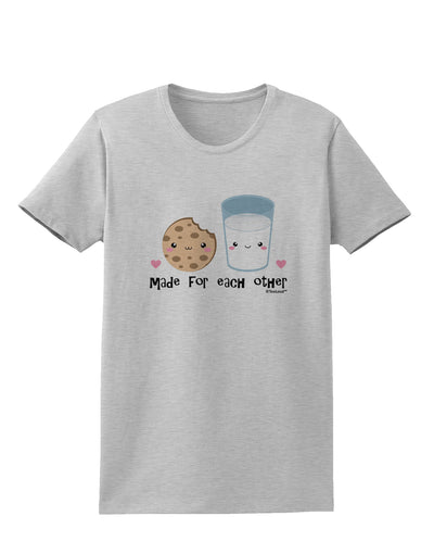 Cute Milk and Cookie - Made for Each Other Womens T-Shirt by TooLoud-Womens T-Shirt-TooLoud-AshGray-X-Small-Davson Sales
