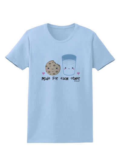 Cute Milk and Cookie - Made for Each Other Womens T-Shirt by TooLoud-Womens T-Shirt-TooLoud-Light-Blue-X-Small-Davson Sales