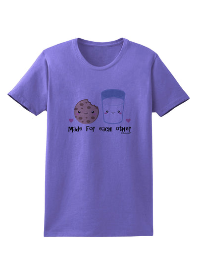 Cute Milk and Cookie - Made for Each Other Womens T-Shirt by TooLoud-Womens T-Shirt-TooLoud-Violet-X-Small-Davson Sales