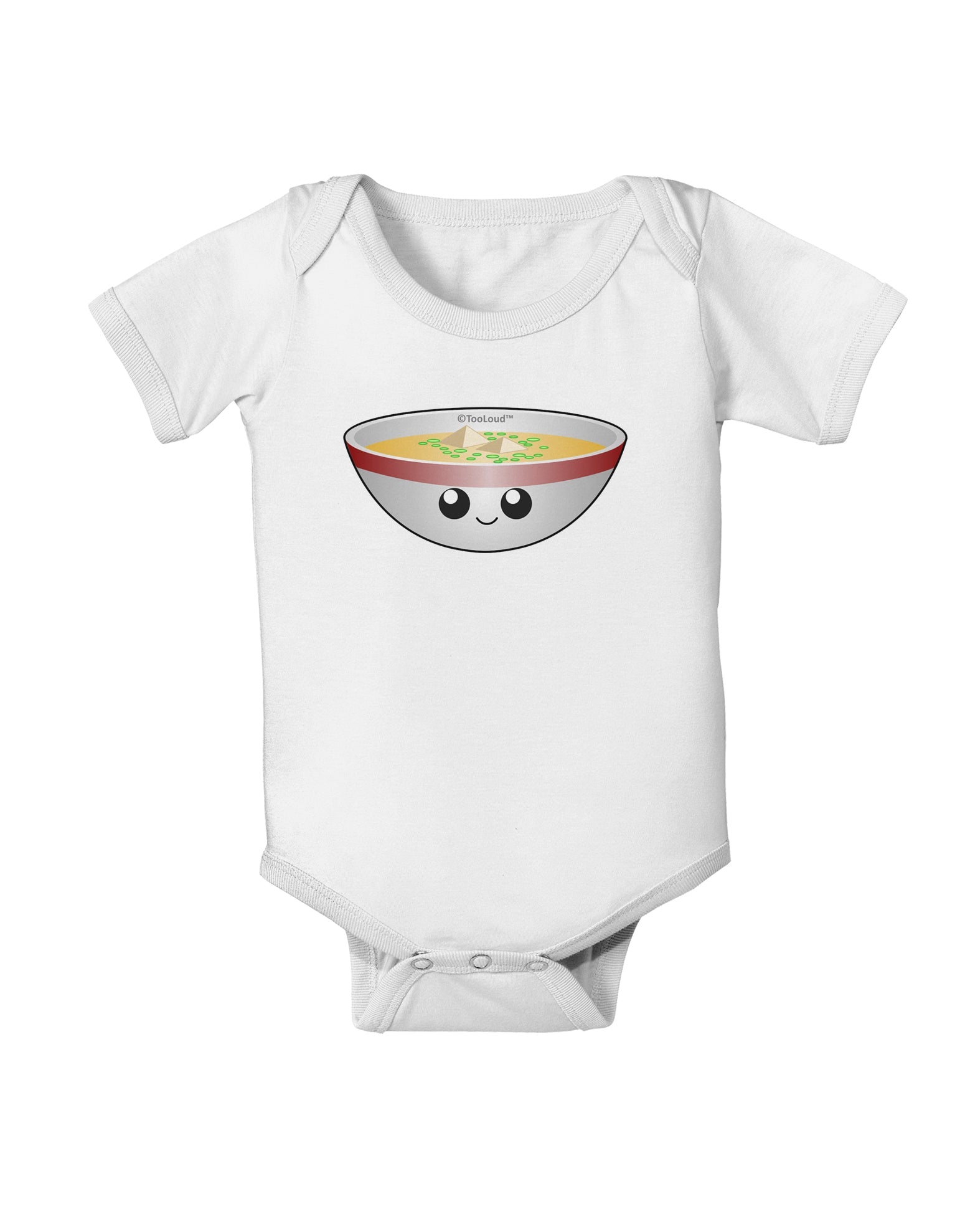 Cute Miso Soup Bowl Baby Romper Bodysuit by TooLoud-Baby Romper-TooLoud-White-06-Months-Davson Sales