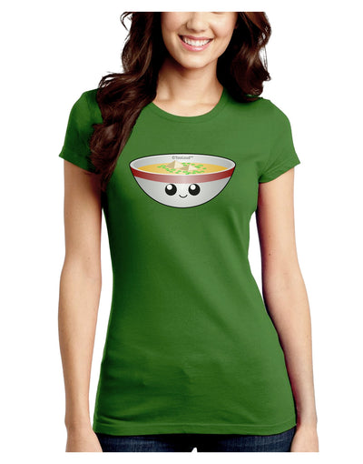 Cute Miso Soup Bowl Juniors Crew Dark T-Shirt by TooLoud-T-Shirts Juniors Tops-TooLoud-Kiwi-Green-Juniors Fitted X-Small-Davson Sales