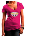 Cute Miso Soup Bowl Juniors V-Neck Dark T-Shirt by TooLoud-Womens V-Neck T-Shirts-TooLoud-Hot-Pink-Juniors Fitted Small-Davson Sales