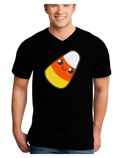 Cute Mother Candy Corn Family Halloween Adult Dark V-Neck T-Shirt-TooLoud-Black-Small-Davson Sales