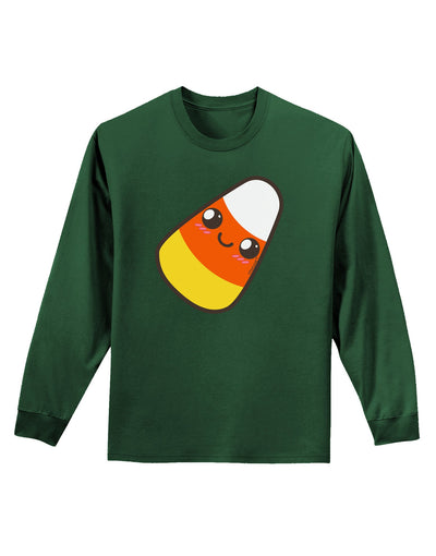 Cute Mother Candy Corn Family Halloween Adult Long Sleeve Dark T-Shirt-TooLoud-Dark-Green-Small-Davson Sales