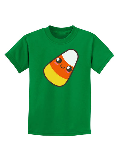 Cute Mother Candy Corn Family Halloween Childrens Dark T-Shirt-Childrens T-Shirt-TooLoud-Kelly-Green-X-Small-Davson Sales