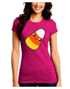 Cute Mother Candy Corn Family Halloween Juniors Crew Dark T-Shirt-T-Shirts Juniors Tops-TooLoud-Hot-Pink-Juniors Fitted Small-Davson Sales