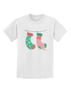 Cute Mr and Mr Christmas Couple Stockings Childrens T-Shirt by TooLoud-Childrens T-Shirt-TooLoud-White-X-Small-Davson Sales