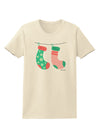 Cute Mr and Mr Christmas Couple Stockings Womens T-Shirt by TooLoud-Womens T-Shirt-TooLoud-Natural-X-Small-Davson Sales