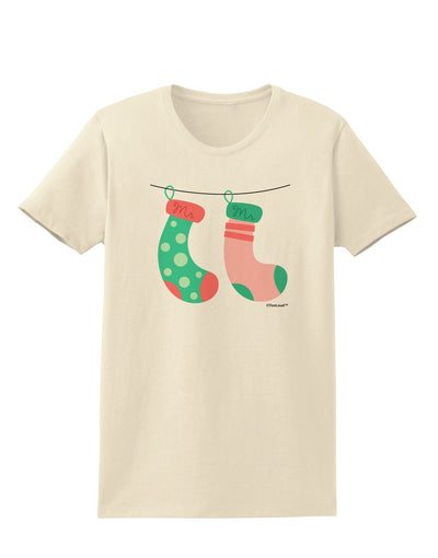 Cute Mr and Mr Christmas Couple Stockings Womens T-Shirt by TooLoud-Womens T-Shirt-TooLoud-Natural-X-Small-Davson Sales