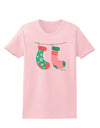 Cute Mr and Mr Christmas Couple Stockings Womens T-Shirt by TooLoud-Womens T-Shirt-TooLoud-PalePink-X-Small-Davson Sales