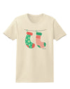 Cute Mr and Mrs Christmas Couple Stockings Womens T-Shirt by TooLoud-Womens T-Shirt-TooLoud-Natural-X-Small-Davson Sales