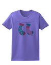 Cute Mr and Mrs Christmas Couple Stockings Womens T-Shirt by TooLoud-Womens T-Shirt-TooLoud-Violet-X-Small-Davson Sales