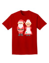 Cute Mr and Mrs Santa Claus Couple Christmas Adult Dark T-Shirt-Mens T-Shirt-TooLoud-Red-Small-Davson Sales