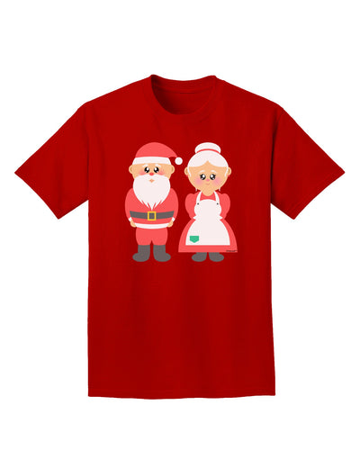 Cute Mr and Mrs Santa Claus Couple Christmas Adult Dark T-Shirt-Mens T-Shirt-TooLoud-Red-Small-Davson Sales