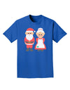 Cute Mr and Mrs Santa Claus Couple Christmas Adult Dark T-Shirt-Mens T-Shirt-TooLoud-Royal-Blue-Small-Davson Sales