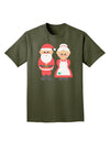 Cute Mr and Mrs Santa Claus Couple Christmas Adult Dark T-Shirt-Mens T-Shirt-TooLoud-Military-Green-Small-Davson Sales