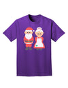 Cute Mr and Mrs Santa Claus Couple Christmas Adult Dark T-Shirt-Mens T-Shirt-TooLoud-Purple-Small-Davson Sales