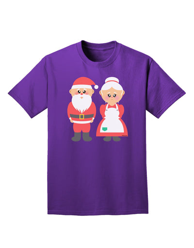 Cute Mr and Mrs Santa Claus Couple Christmas Adult Dark T-Shirt-Mens T-Shirt-TooLoud-Purple-Small-Davson Sales