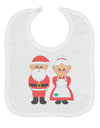 Cute Mr and Mrs Santa Claus Couple Christmas Baby Bib