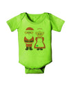 Cute Mr and Mrs Santa Claus Couple Christmas Baby Romper Bodysuit-Baby Romper-TooLoud-Lime-Green-06-Months-Davson Sales