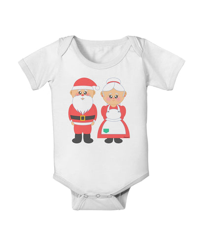 Cute Mr and Mrs Santa Claus Couple Christmas Baby Romper Bodysuit-Baby Romper-TooLoud-White-06-Months-Davson Sales