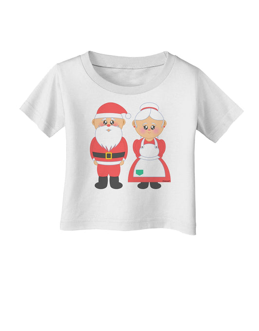 Cute Mr and Mrs Santa Claus Couple Christmas Infant T-Shirt-Infant T-Shirt-TooLoud-White-06-Months-Davson Sales
