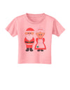 Cute Mr and Mrs Santa Claus Couple Christmas Toddler T-Shirt-Toddler T-Shirt-TooLoud-Candy-Pink-2T-Davson Sales