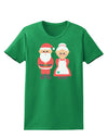 Cute Mr and Mrs Santa Claus Couple Christmas Womens Dark T-Shirt-TooLoud-Kelly-Green-X-Small-Davson Sales